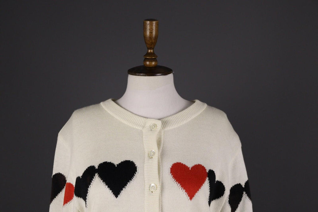 MONDI Ivory Knit Long Sleeve Cardigan Sweater – Size 40