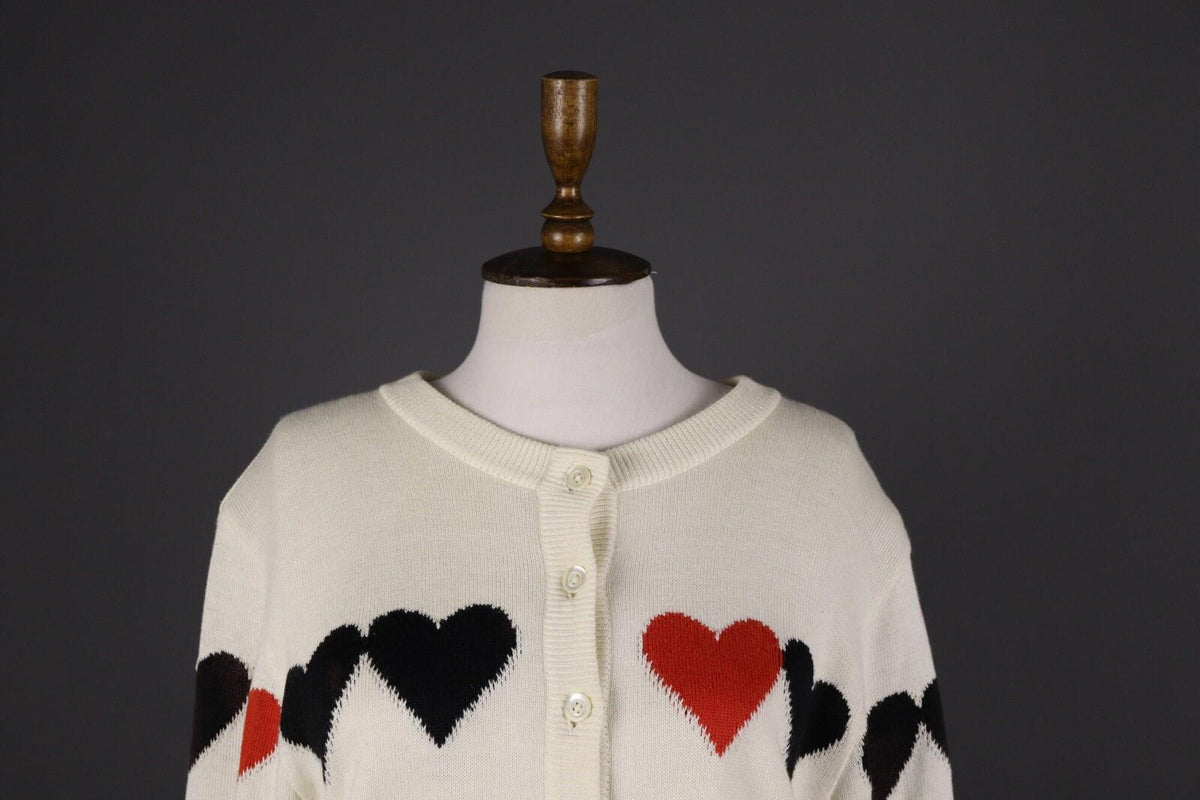 MONDI Ivory Knit Long Sleeve Cardigan Sweater – Size 40