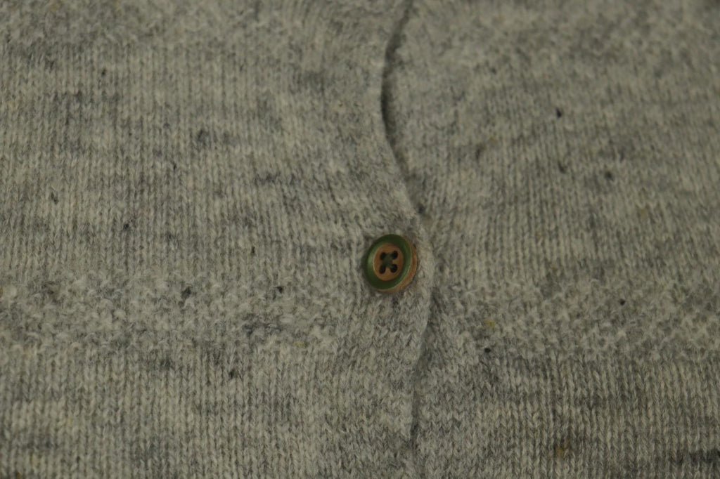 GUDRUN SJODEN Gray Crew Neck Raglan Sleeve Button Front Cardigan Sweater – Size S