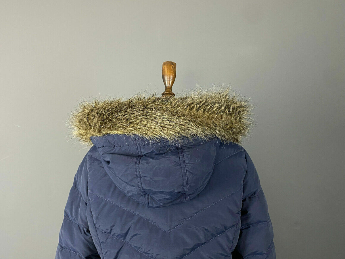 Vintage Polo Jeans Co Ralph Lauren Blue Faux Fur Feather Down Jacket – Size S