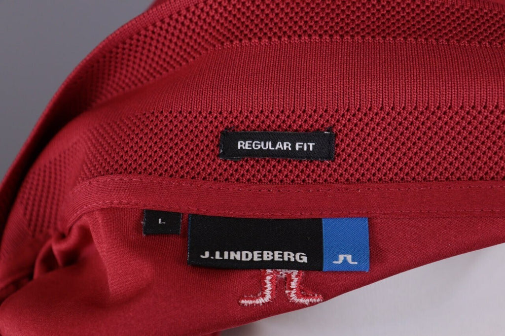 J.Lindeberg Regular Fit Sport Red Short Sleeve Polo Shirt – Size L