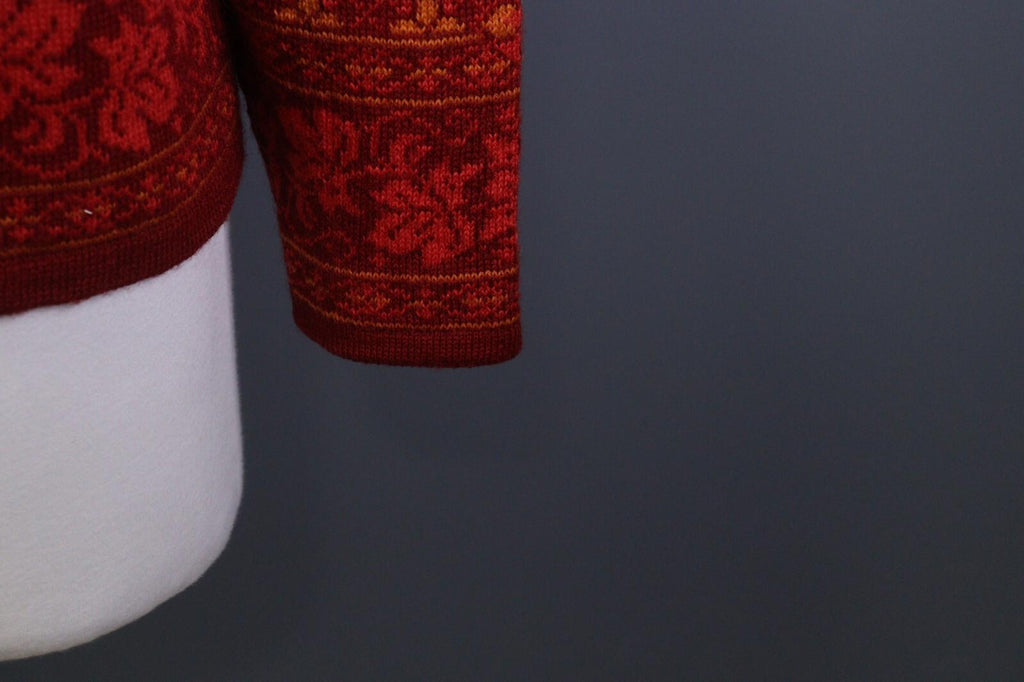 DALE OF NORWAY Red Geometric Wool Knit Button Cardigan Sweater – Size 3