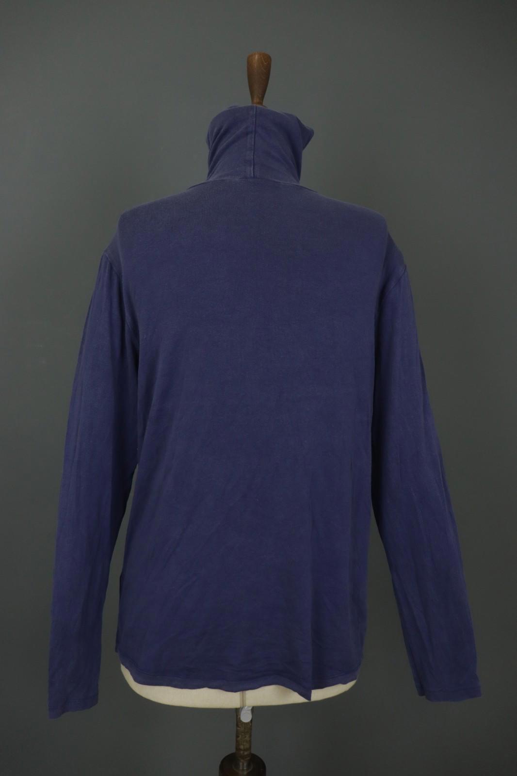 GUDRUN SJODEN Navy Knitted Long Sleeve Turtle Neck Pullover Sweater – Size L