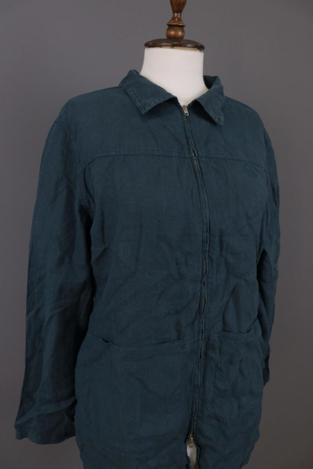 TRANSIT PAR SUCH 164 Blue Lagenlook Lightweight Linen Coat Jacket – Size 5