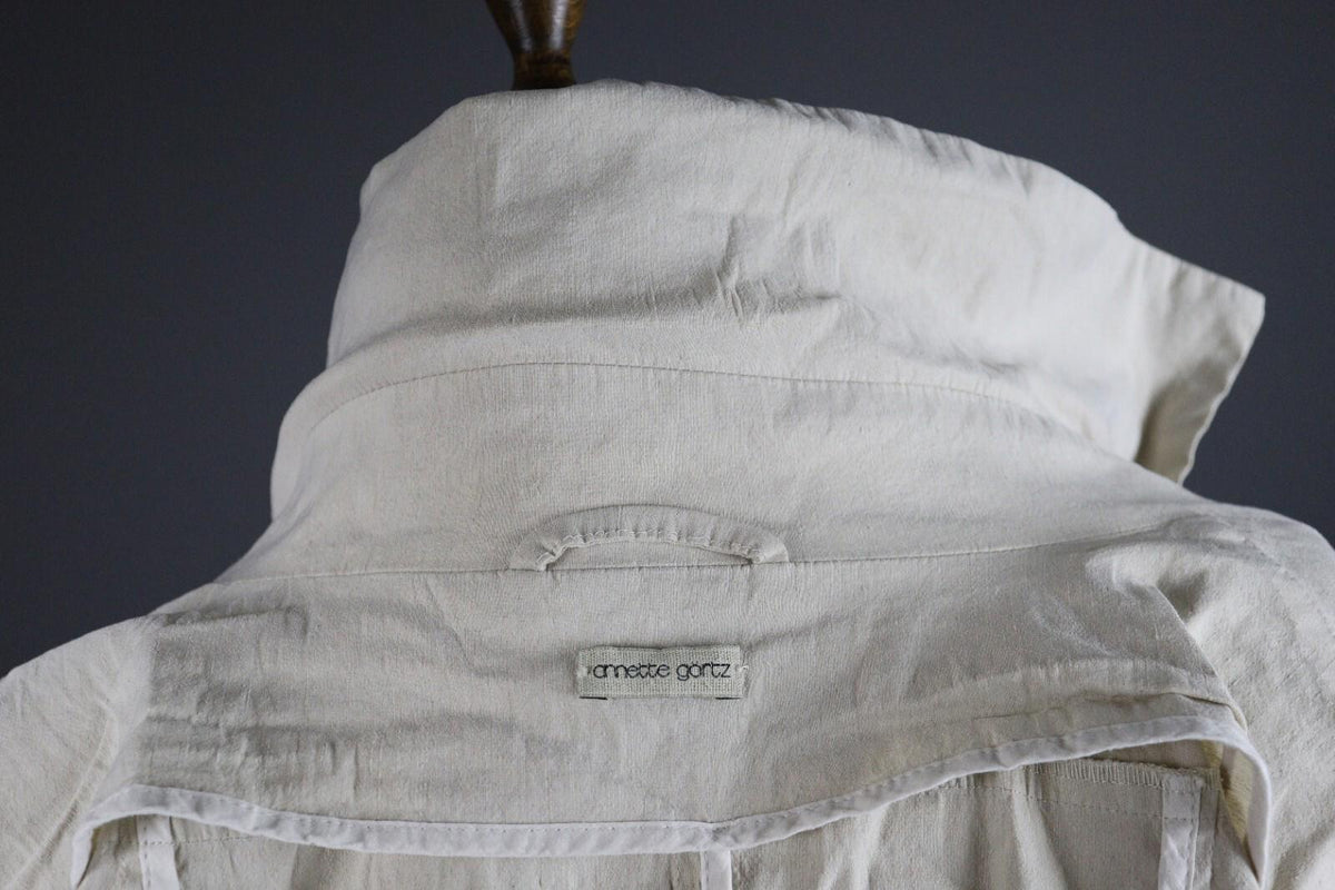 ANNETTE GORTZ Women's Linen Designer Full Zip Blazer Jacket – Size 38