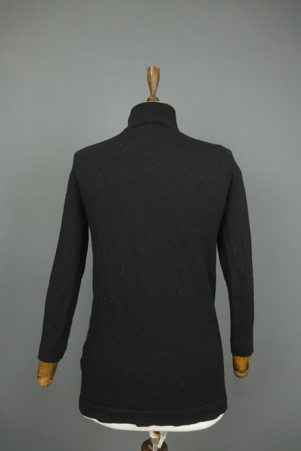 SEZANE Black Turtleneck Raglan Sleeve Button Detailed Pullover Sweater – Size S