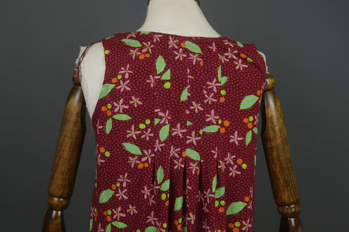 GUDRUN SJODEN Multicolor Floral Cotton Sleeveless Round Neck Tank Dress – Size M