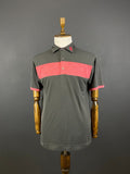 FJ FootJoy Athletic Fit Khaki Golf Spandex Short Sleeve Polo Shirt – Size L