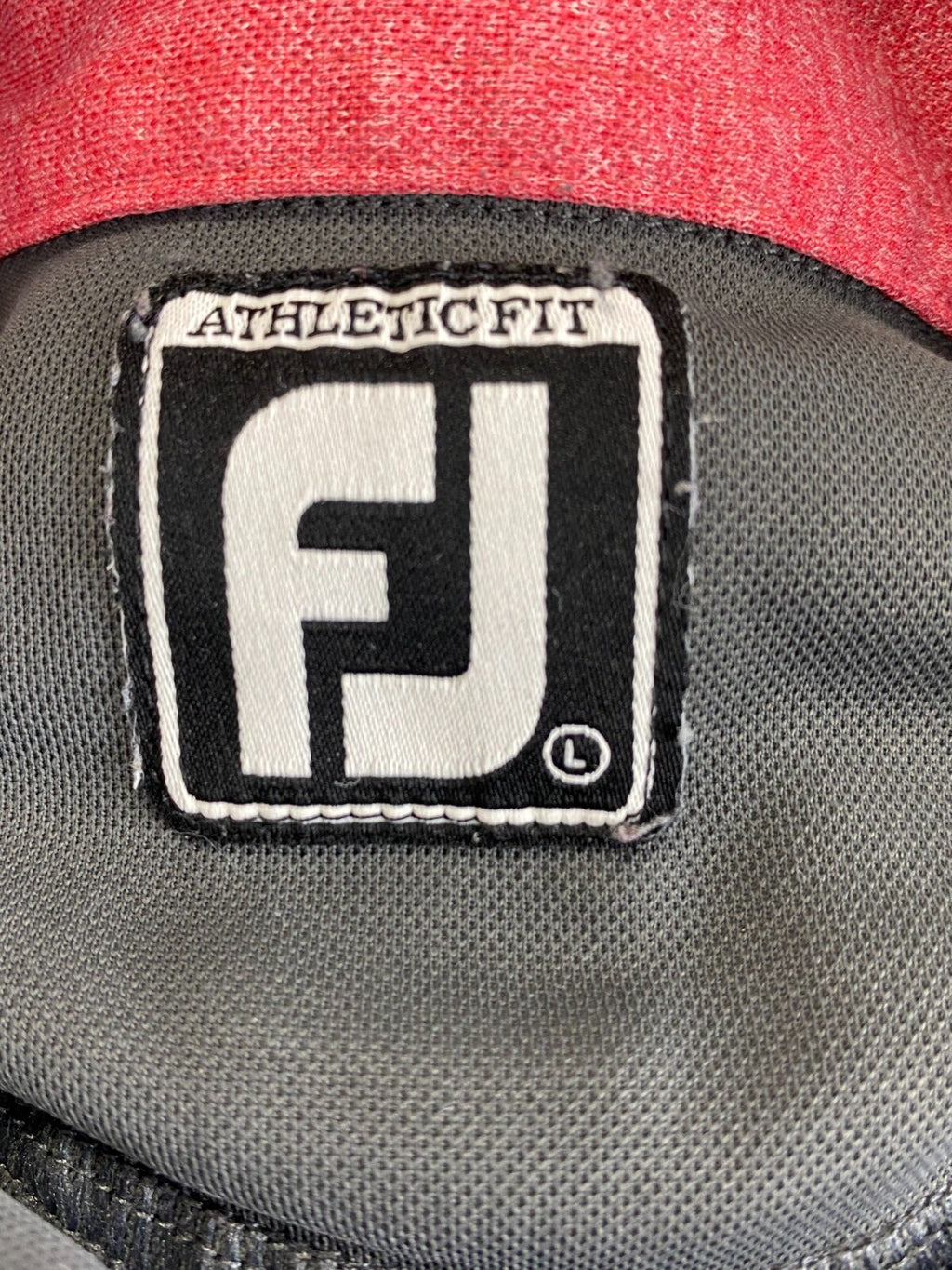 FJ FootJoy Athletic Fit Khaki Golf Spandex Short Sleeve Polo Shirt – Size L