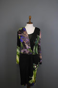 ETRO Multicolor Printed Lined Wrapped V-Neck Long Sleeve Bodycon Dress – Size 42