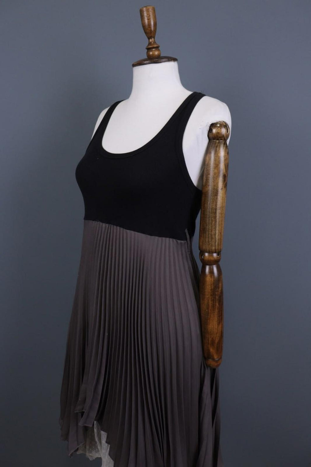 COP COPINE GREEN ROBE Black / Brown Mesh Sleeveless Bodycon Dress – Size 3