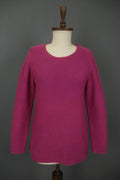 GUDRUN SJODEN Pink Cotton Knitted Round Neck Long Sleeve Cardigan Sweater – Size M