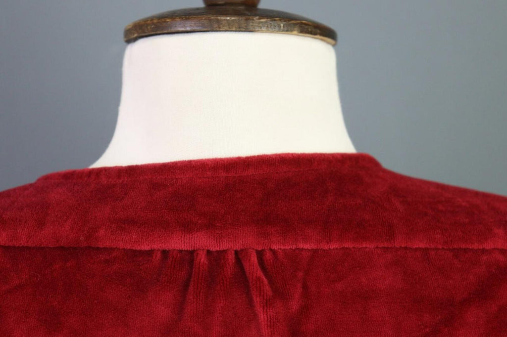 GUDRUN SJODEN Burgundy Kimono Sleeve Knit Wrape Cape Cardigan Sweater – Size S