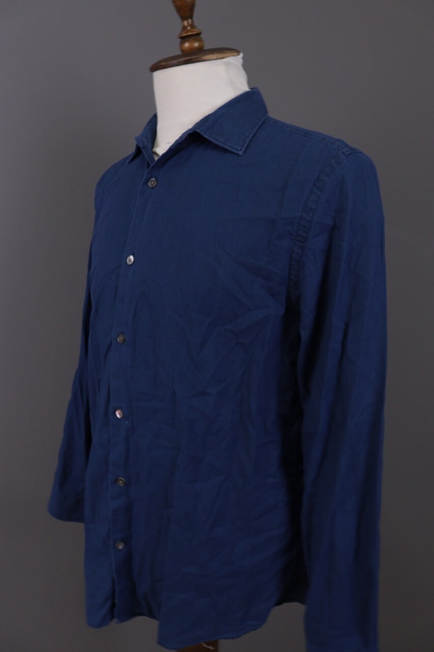 Closed Regular Blue Long Sleeve Button Down Shirt – Size L