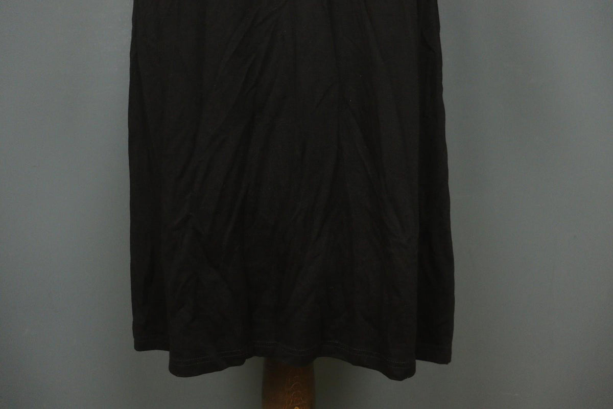 GUDRUN SJODEN Black Casual Sleeveless Round Neck Wide Strap Tank Dress – Size XL