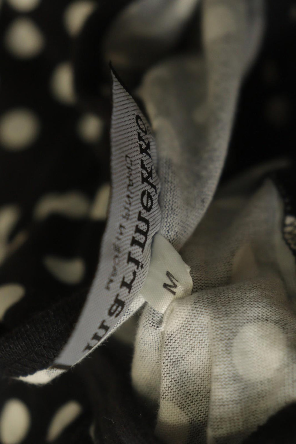MARIMEKKO Black White Polka Dot Cotton Long Sleeve Summer Snap Blouse Top – Size M