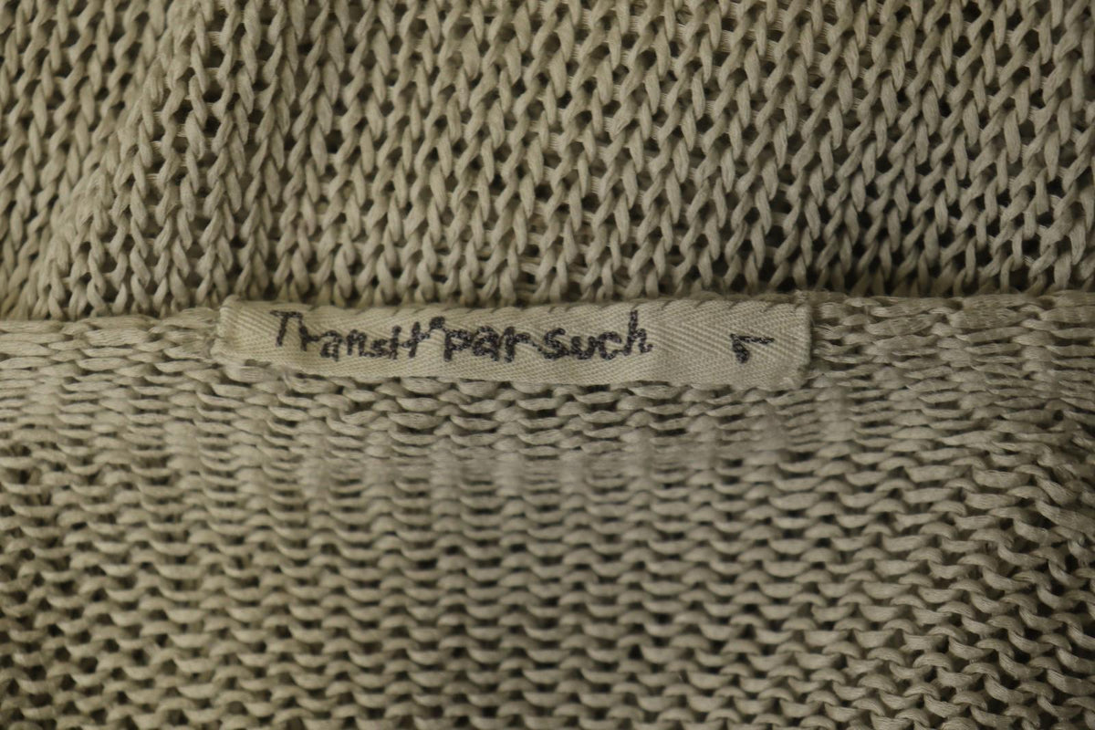 TRANSIT PAR SUCH Tan Open Knit Long Sleeve Round Neck Pullover Sweater – Size 1