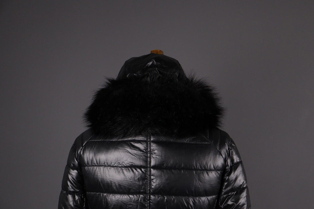 BARBOUR INTERNATIONAL Marleigh Quilt Jacket Belted Hooded Faux Fur – Size 34