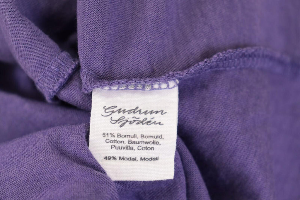 GUDRUN SJODEN Purple Floral Pockets Short Sleeve Blouson Midi Dress – Size M