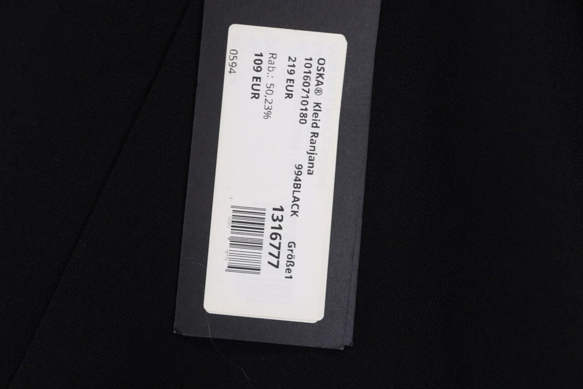 BNWT OSKA Black Lagenlook Oversize Long Sleeve Sweater Midi Dress – Size 1