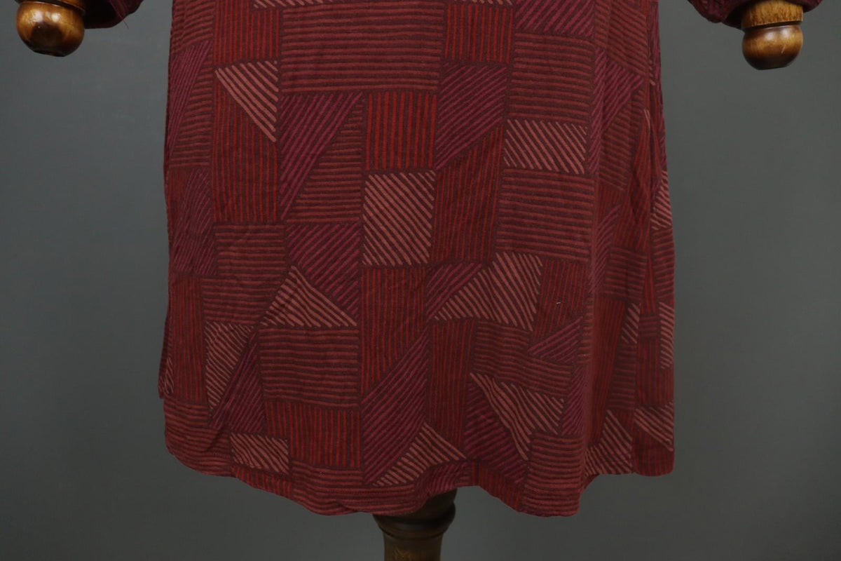 GUDRUN SJODEN Multicolor Geometric Lyocell Baloon Sleeve Shift Dress – Size M