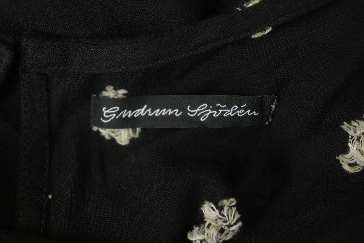 GUDRUN SJODEN Black 100% Organic Cotton Long Sleeve Sheath Dress – Size M/L