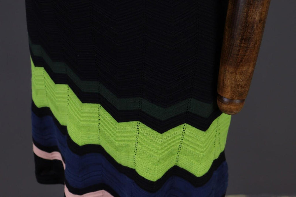 MISSONI Multicolor Striped Sleeveless Knit Bodycon Dress – Size 38