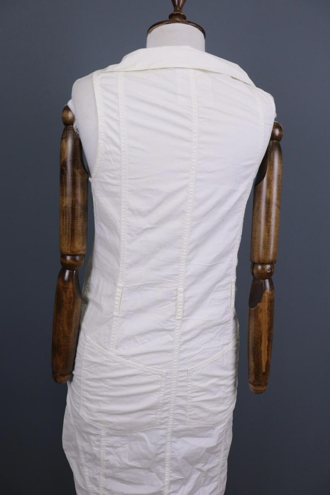 ANNETTE GORTZ Summer White Sleeveless Bodycon Wrape Midi Dress – Size 34