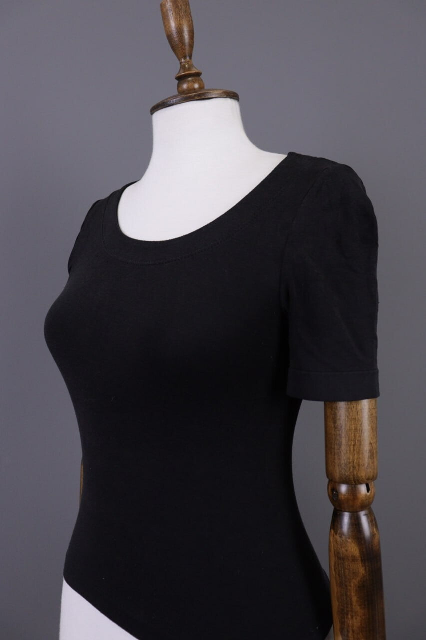 Wolford Black Short Sleeve Bodycon Top Shirt – Size XS