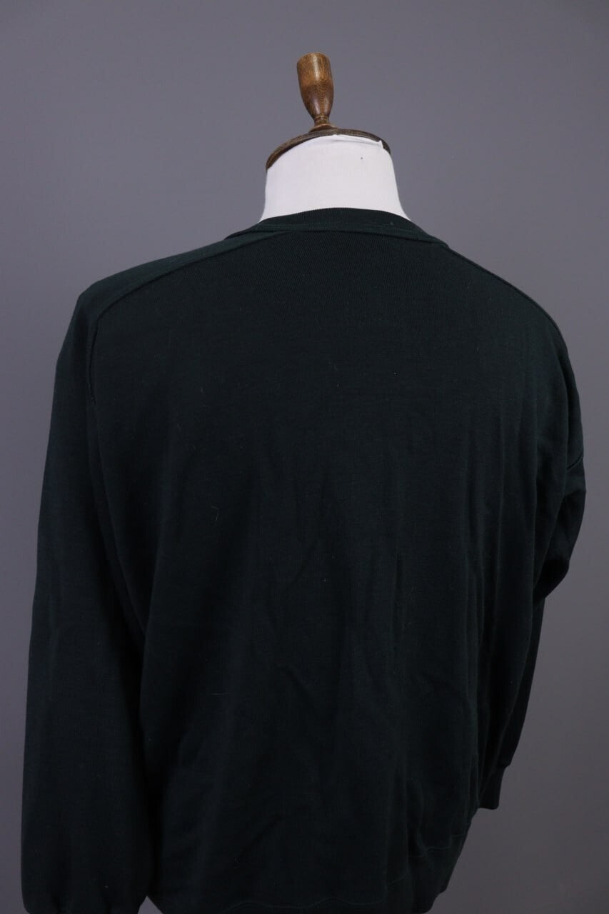 Vintage Paul & Shark Yachting Green Big Logo Knit Sweater Jumper – Size XL