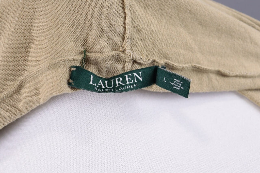 Lauren Ralph Lauren Beige Lagenlook Silk Open Front Cardigan Cape – Size L