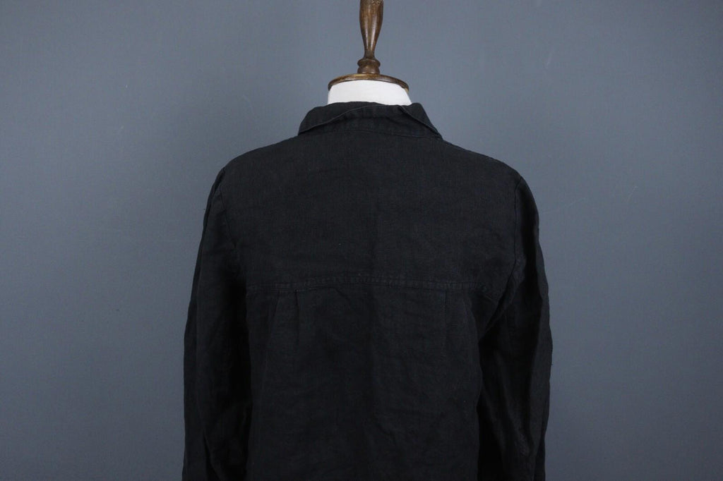 GUDRUN SJODEN Black Long Sleeve Casual Button Up Shirt – Size S