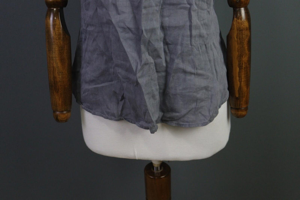 MARITH FRANCOIS GIRBAULD Gray Linen Rayon Tank Top Blouse Cropped Shirt – Size 29