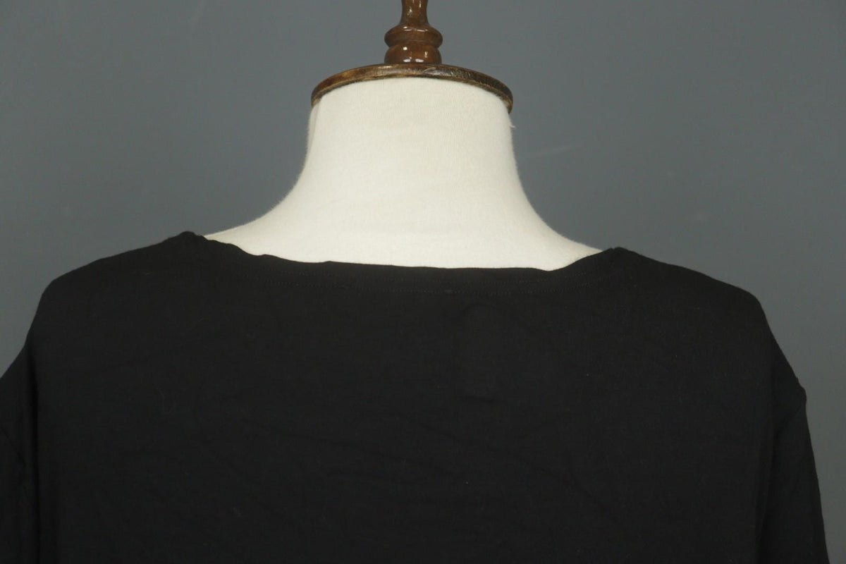 OSKA Black Viscose Blend Regular Fit Long Sleeve Round Neck Sheath Dress – Size 5