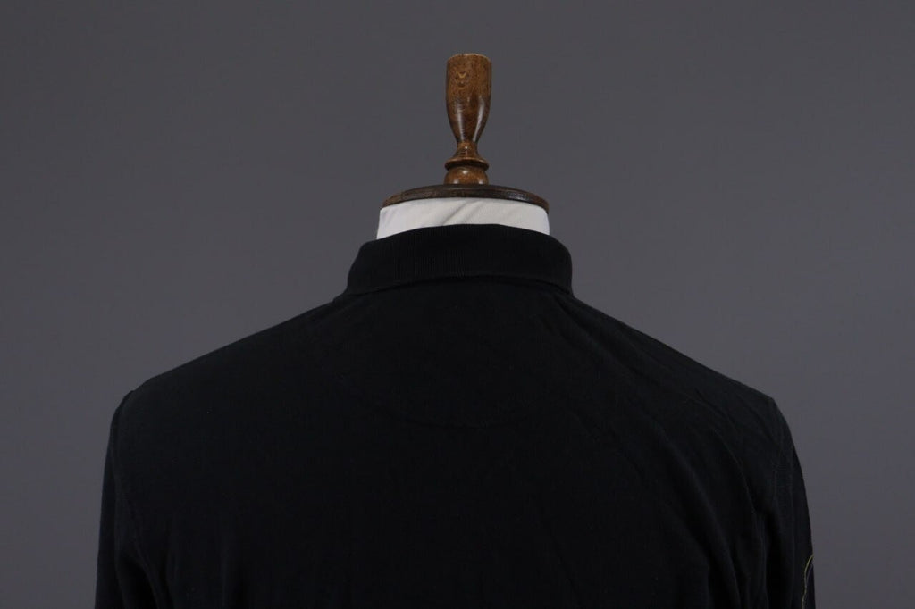 La Martina Buenos Aires #4 Black Long Sleeve Rugby Polo Shirt – Size XXL