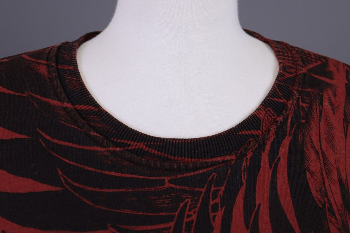 Just Cavalli Red Floral Crew Neck Sweatshirt Jumper Sweater – Size L