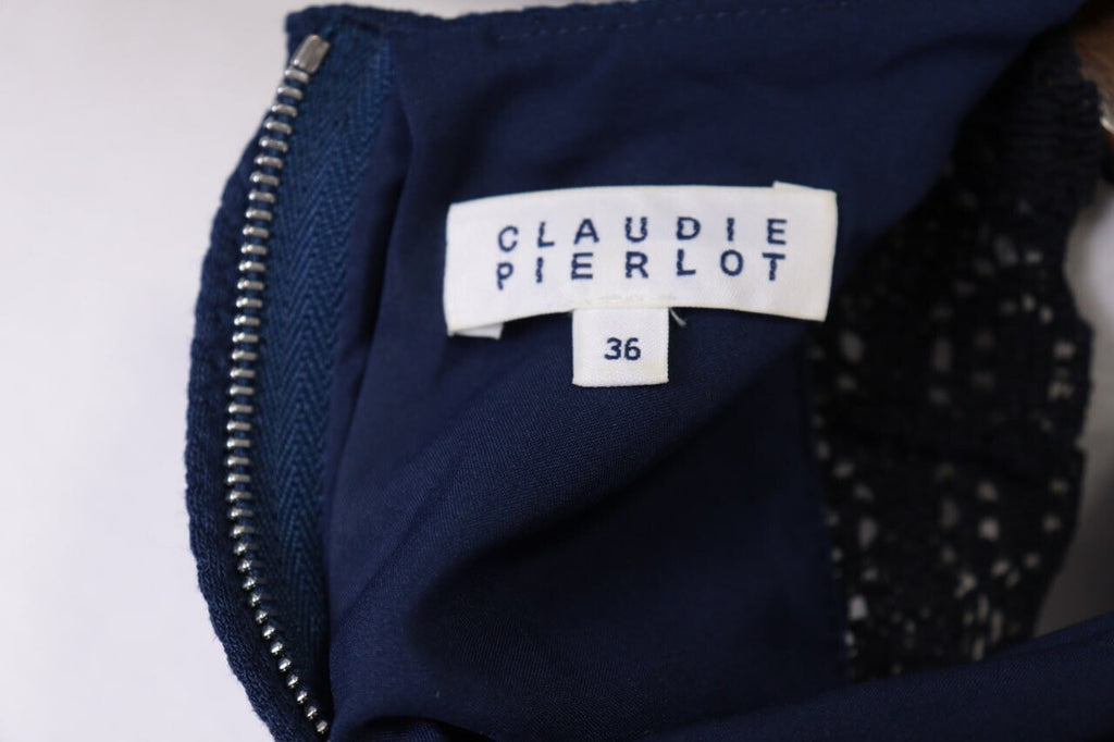 Claudie Pierlot Blue Summer Party Cocktail Evening Skeater Dress – Size 36