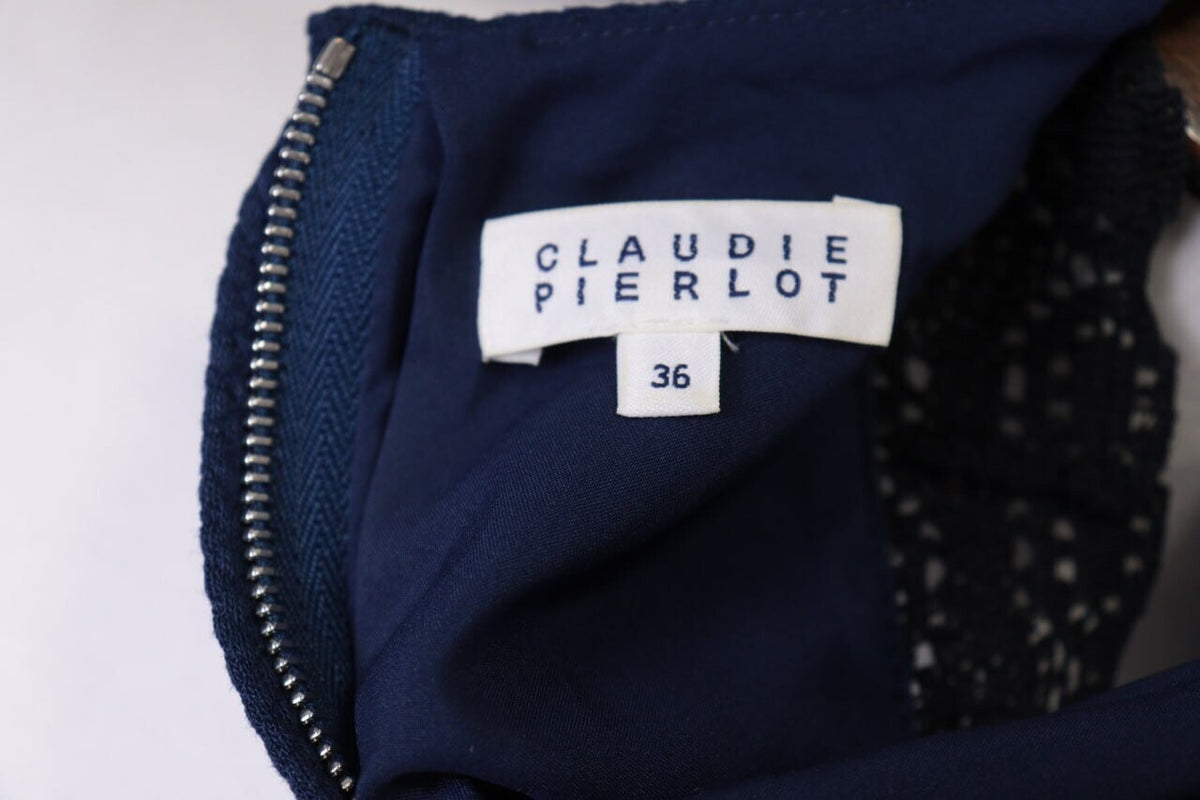 Claudie Pierlot Blue Summer Party Cocktail Evening Skeater Dress – Size 36