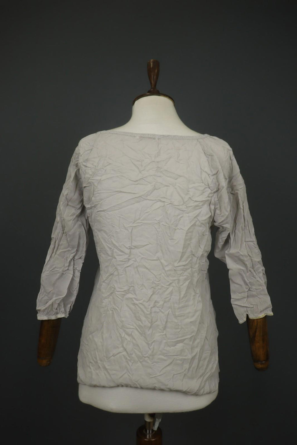 JOHNNY WAS Multi Embroidered Floral Long Sleeve Button Tunic Blouse Top S/M