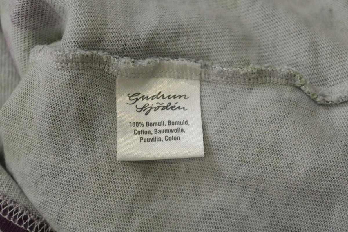 GUDRUN SJODEN Multi Floral Cotton Round Neck Short Sleeve Shift Dress – Size M