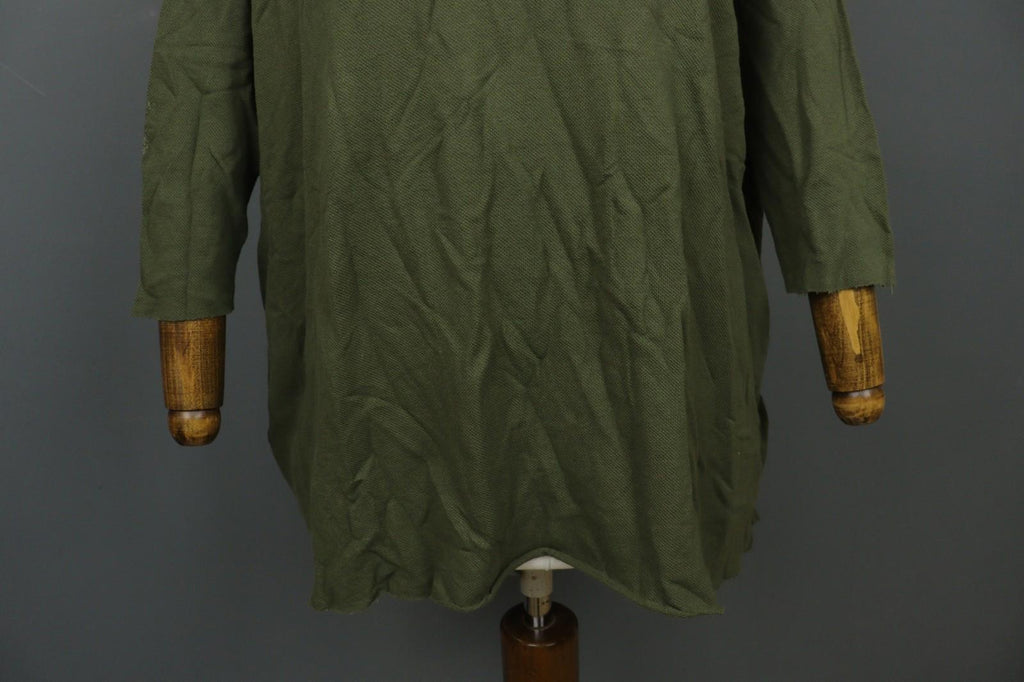 HANNES ROETHER Green Cotton Long Sleeve Round Neck Pullover Tunic Top M/L