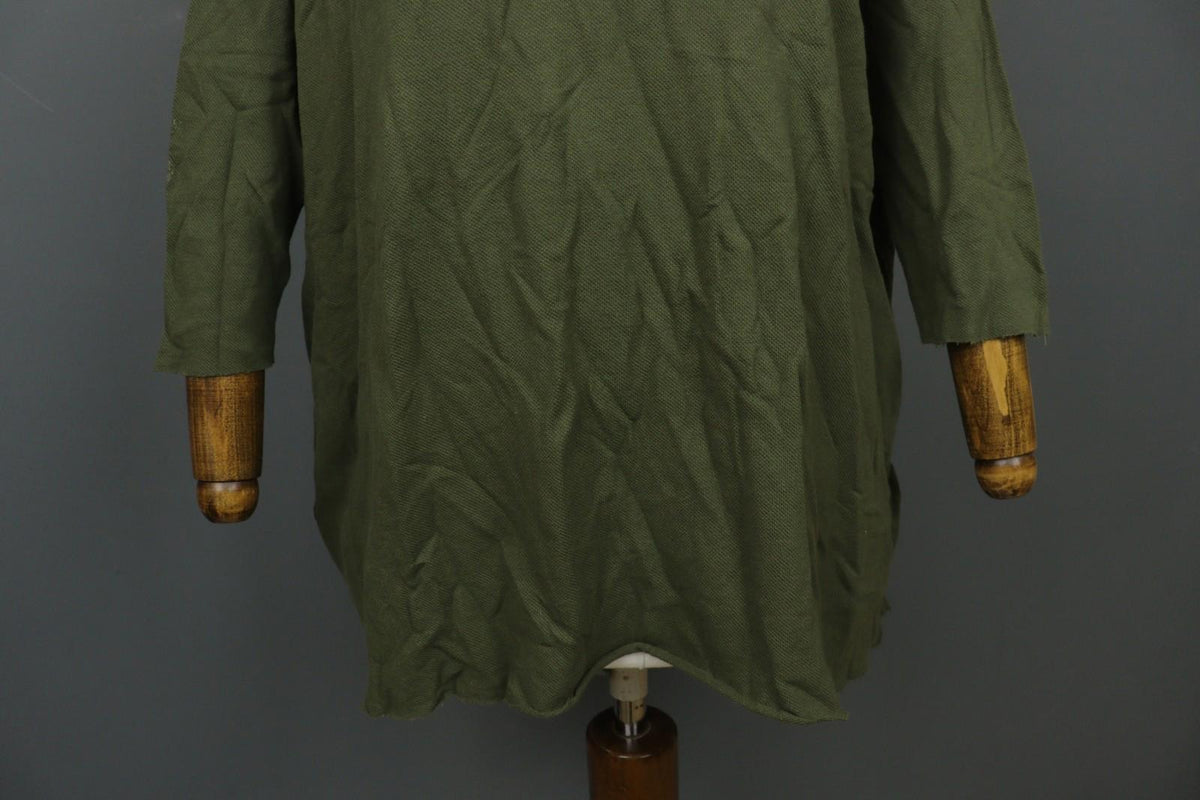 HANNES ROETHER Green Cotton Long Sleeve Round Neck Pullover Tunic Top M/L