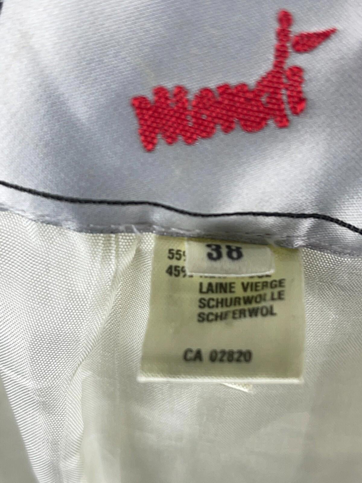 MONDI White Wool Double Breasted One Button Blazer Jacket – Size 38