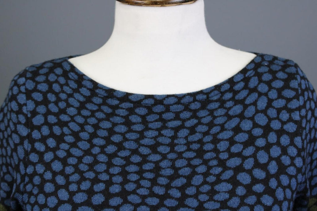 OLEANA ESPELAND Multicolor Printed Silk Wool Knit Tunic Pullover Sweater – Size XS