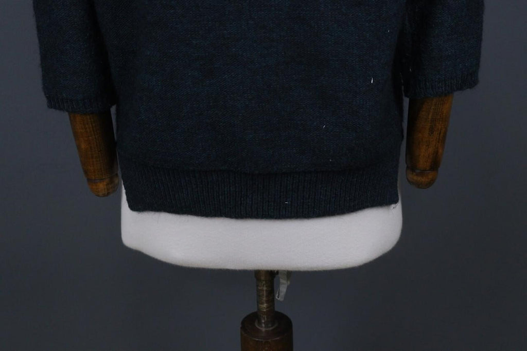 HUMANOID Green Wool Blend Round Neck Long Sleeve Ribbed Cuff/Hem Sweater – Size S