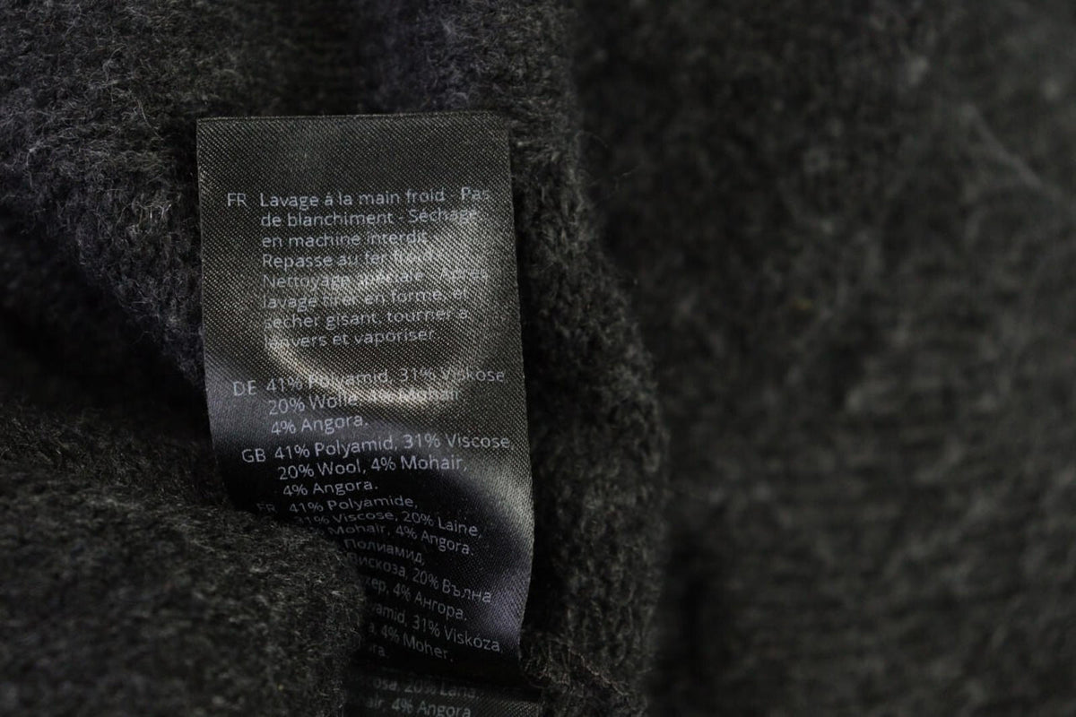 OSKA Gray Lagenlook Obersized Wool Mohair Angora Cardigan Sweater