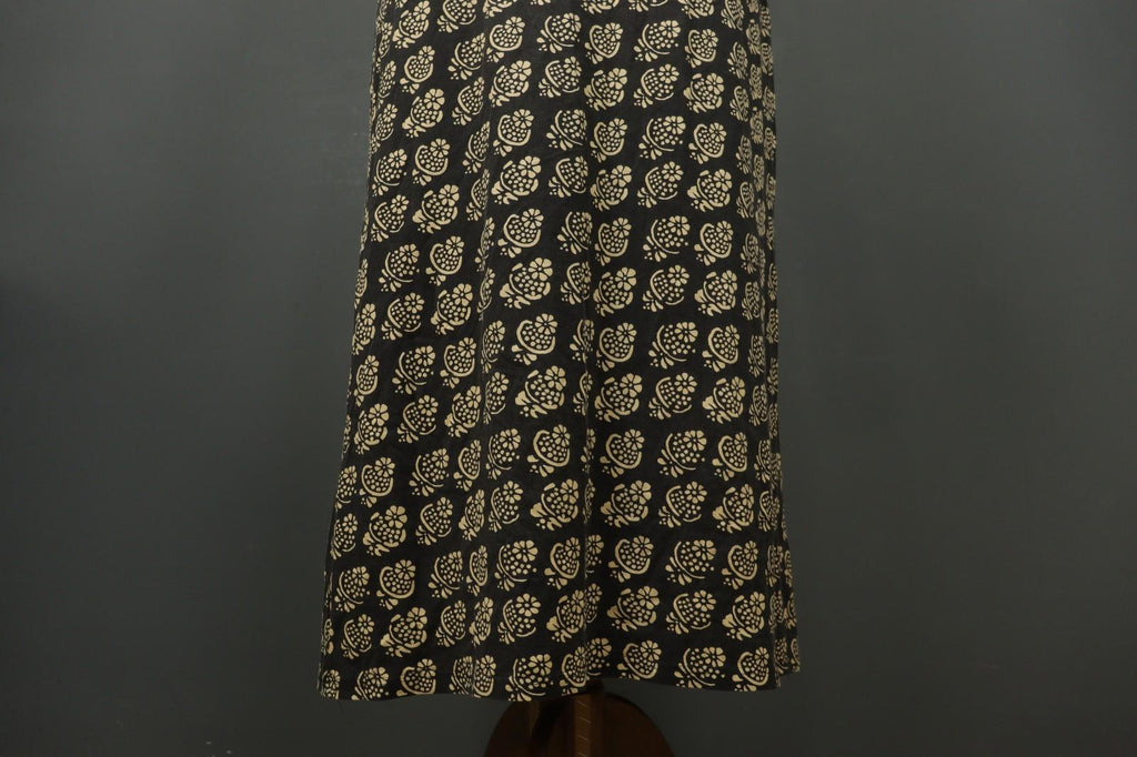 MARIMEKKO Black Ivory Floral Knit Long Sleeve Round Neck Sweater Dress – Size S