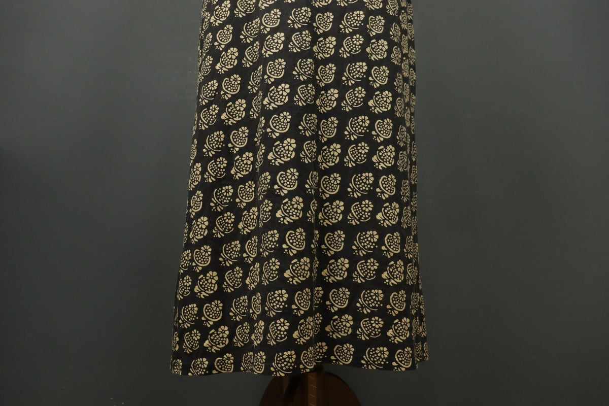 MARIMEKKO Black Ivory Floral Knit Long Sleeve Round Neck Sweater Dress – Size S