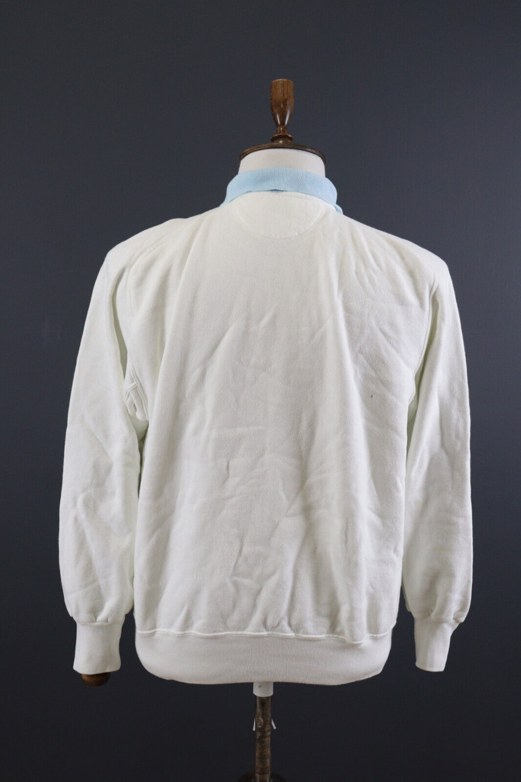 Best Company Olmes Carretti Vintage White Polo Carts Knit Sweatshirt – Size L