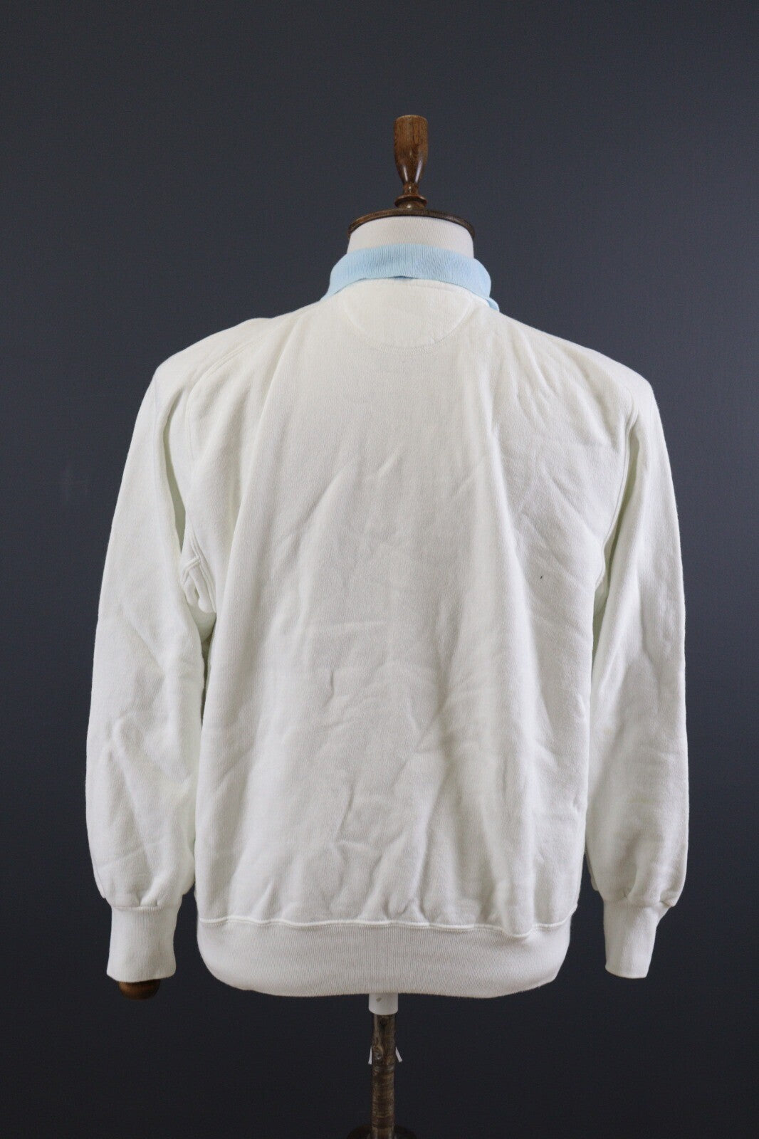 Best Company Olmes Carretti Vintage White Polo Carts Knit Sweatshirt – Size L